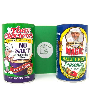Salt Free Cajun Seasoning Bundle - Tony Chachere's & Chef Paul, 2-Pack Sodium-Free Seasonings and Spices - Buy Online on SooperMarket.com