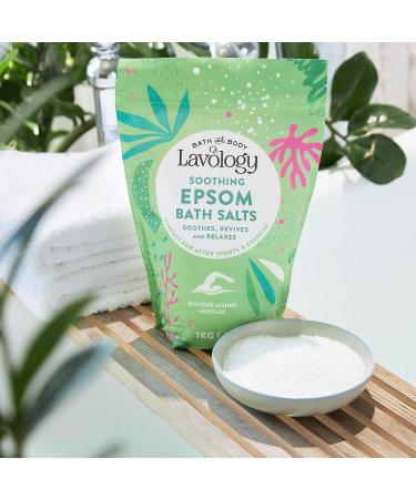Lavology Epsom Bath Salts - 1kg Pack of 1 - All Natural Ingredients for Soothing Relaxation - Buy Online on SooperMarket.com