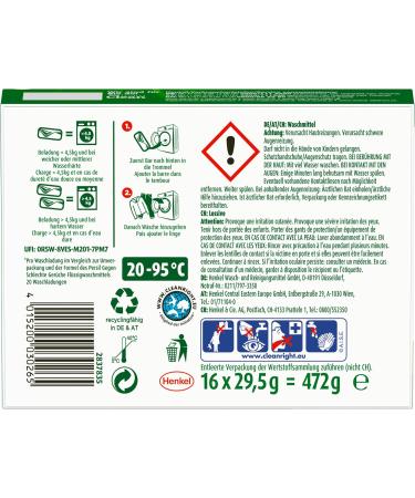 Persil Power Bars Universal Detergent - 16 Wash Loads in Eco-Friendly Packaging for Hygienic Laundry at 20 C | Shop Internationally - Buy Online on SooperMarket.com