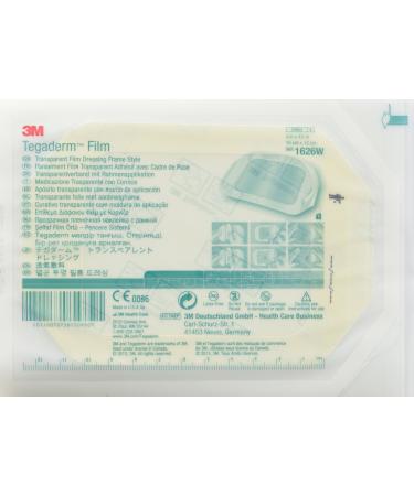 Rescue Essentials - 3M Tegaderm Transparent Film Dressing - 4 x 4 3/4 - 10 Count (Pack of 1) White Green