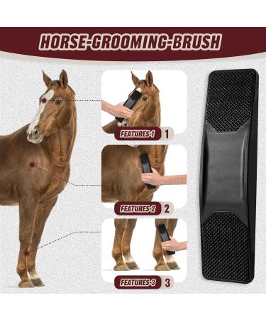 Tuofang 6-in-1 Multifunctional Horse Brush & Massage Comb for Effective Grooming - Black - Buy Online on SooperMarket.com