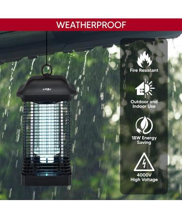 SUREZAP 18W Outdoor Indoor 4000V Electric Bug and Fly Zapper MO004 Effective Bugs Flies Mosquitoes Moths and Other Flying Insects - Buy Online on SooperMarket.com