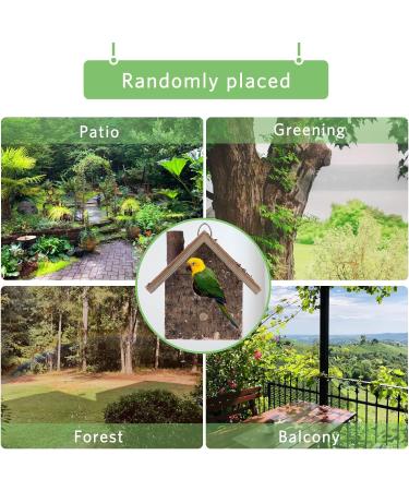 Wooden Bird Nesting Box House - Outdoor Garden Decorative Birdhouse 3.9x3.5x5.9inch - Buy Online on SooperMarket.com