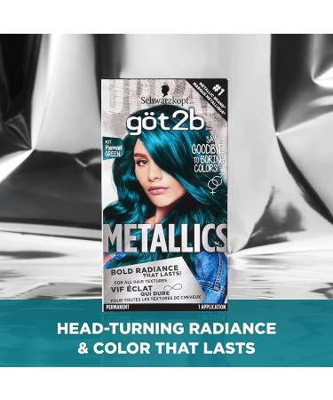 Got2b Metallics M77 Mermaid Green Permanent Hair Color - Vibrant, Long-lasting Dye - Buy Online on SooperMarket.com
