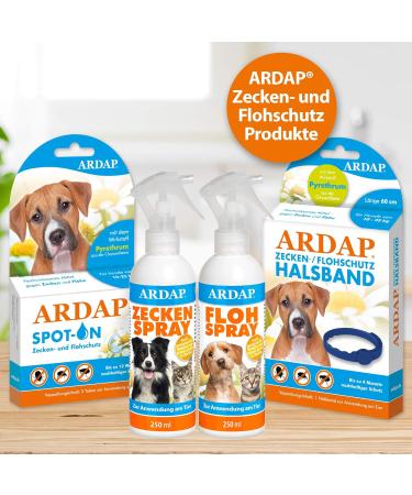 ARDAP Tick & Flea Protection Collar for Dogs 10-25kg | 4-Month Natural Defense | Sustainable 60cm Collar - Buy Online on SooperMarket.com