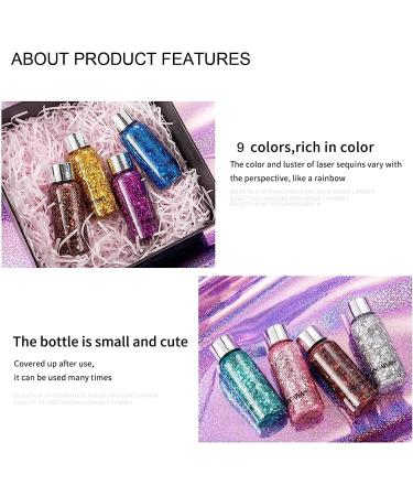 Body Glitter Gel Face Glitter Mermaid Chunky Glitter Hair Glitter Body Festival Glitter Eyeshadow Sequins Glitter for Face Body Eye Hair Nails Makeup Long Lasting Sparkling(Darkpurple) 108#DarkPurple - Buy Online on SooperMarket.com
