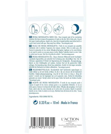 L'Action Paris Scars and Blemishes Reducing Oil Reduces the Appearance of Blemishes Enriched with Rosa Mosqueta Oil Moisturises and Restores Skin Texture 10ml - Buy Online on SooperMarket.com