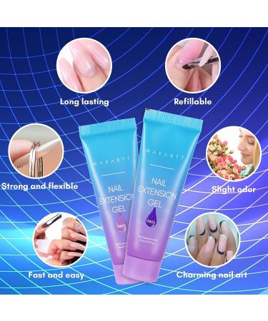 Makartt Galaxy Poly Nail Gel Kit - 15ML Builder Gel Set for Nail Extension, 6 Shimmer Night Sky Colors - UV/ Acrylic Gel All-in-One Starter Kit - Buy Online on SooperMarket.com
