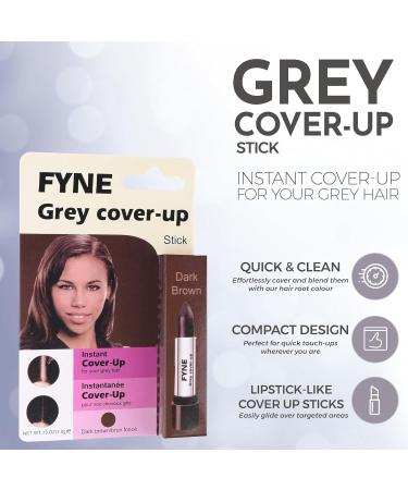 FYNE Root Touch Up Cover Stick - Instant Dark Brown Grey Hair Cover Up - Magic Retouch Temporary Hair Colour for Men & Women Dark Brown Stick 1 count (Pack of 1) - Buy Online on SooperMarket.com