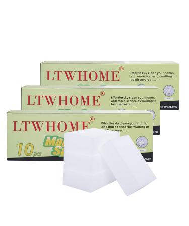 LTWHOME Magic Cleaning Eraser Sponge Melamine Foam 3.54" x 2.40" x 1.18" (Pack of 30)