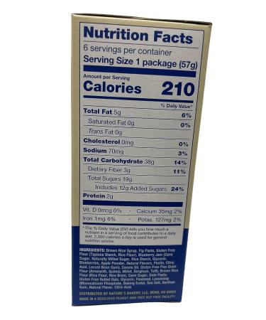 Natures Bakery Gluten Free Fig Bars Variety Bundle - Raspberry, Blueberry, Pomegranate with Recipe Card - Buy Online on SooperMarket.com