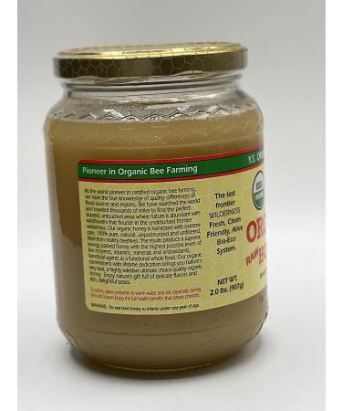 Y.S. Organic Bee Farms 100% Certified Y.S. Organic Raw Honey Unpasteurized Unfiltered Fresh Raw State Kosher Pure Natural Healthy Safe Gluten Free Harvested with Extreme Care 2 Lb (4) - Buy Online on SooperMarket.com