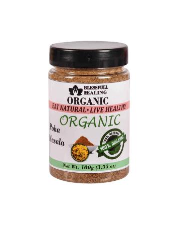 Blessfull Healing Organic Poha Masala 100 Gram Airtight Container (Packing May Vary) 100 Gram 3.35 oz