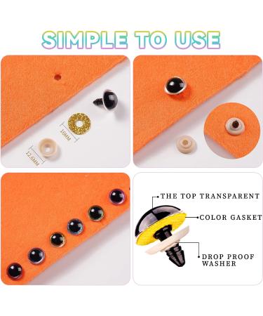 240pcs 16mm Glitter Plastic Safety Eyes for Amigurumi - DIY Christmas Decorations & Crochet Crafting - Buy Online on SooperMarket.com
