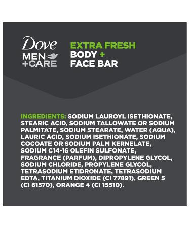 Dove Men+Care 3-in-1 Bar - Extra Fresh Body Face & Shaving Cleanser | 4 Bars 3.75 oz | Hydrating & Moisturizing Soap - Buy Online on SooperMarket.com