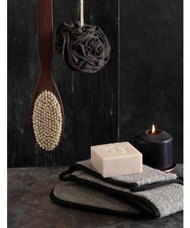 Urbana Spa Prive Men's Bamboo Charcoal Body Brush - Exfoliating Brush for Detoxifying and Rejuvenating Skin - Buy Online on SooperMarket.com