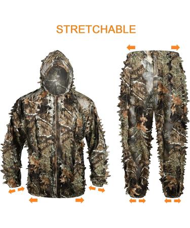LOOGU Hunting Ghillie Suit 3D Leafy Camo XL/XXL - Tactical Gear for Airsoft & Wildlife Photography - Buy Online on SooperMarket.com