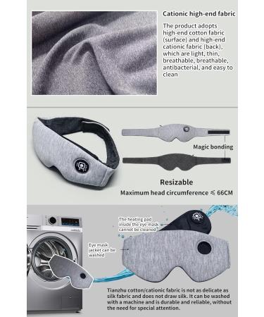 Ewarmer Cordless Rechargeable Heated Eye mask for Dry Eyes - Stye Eye Treatment Warm Compress Relieve Blepharitis Pink Eye Hot Compress Therapy Mask Steam Eye Mask with Sound Reminder (Grey) Gray - Buy Online on SooperMarket.com