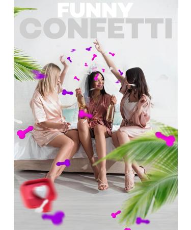 15pcs Bachelorette Straws and Confetti Pack - Crazy Hen Night Straw - Funny Drinking Straws - Bachelorette Party Drinking Straws - Straws Party Pack - Buy Online on SooperMarket.com