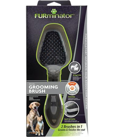 FURminator Dual Grooming Brush for Cats and Dogs - Shedding Tool for Effective Pet Hair Removal - Buy Online on SooperMarket.com