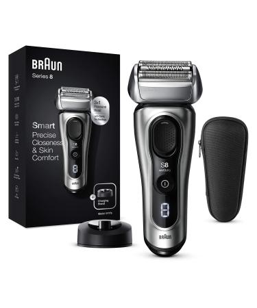 Braun Electric Razor for Men, Series 8 8417s Foil Shaver with Precision Beard Trimmer, Galvano Silver