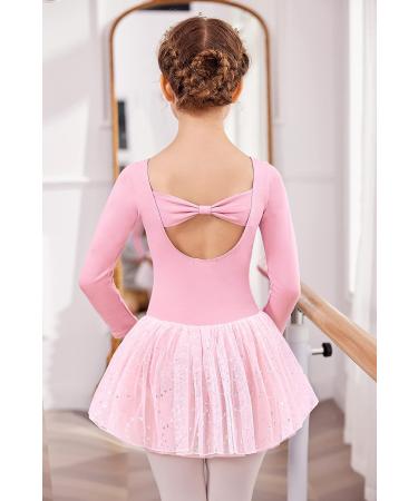 Zaclotre Girls Ballet Long Sleeve Leotard with Tutu Skirt | Ballerina Dance Dress 4-5T - Buy Online on SooperMarket.com