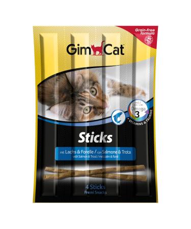 Gimcat Sticks - Soft chew snack as a reward with high meat content and vitamins 24 X 4