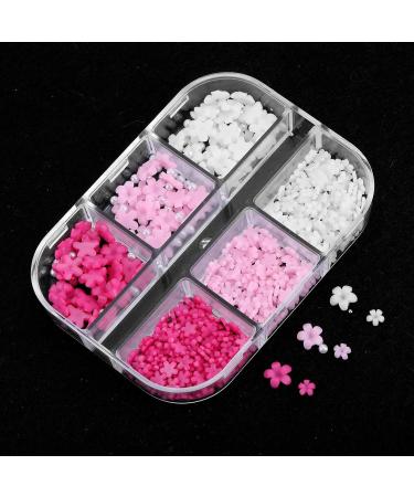3D Flower Nail Charms 2 Boxes 3D Acrylic Flower Nail Art Metal Butterfly Nail Charms With Nail Gems Half Round Pearls Manicure Y2k Nail Art Accessories for Women Girls - Buy Online on SooperMarket.com