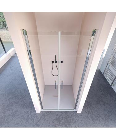 Buy DOBLA - 100 Transparent Glass Shower Door with Dual Salon Doors (H195 6mm) | International Shipping - Buy Online on SooperMarket.com