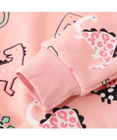 Girls Dinosaur Sweatshirt | Kids Cotton Top | Long Sleeve Pullover | Toddler Clothes | Age 1-12 Years - Buy Online on SooperMarket.com