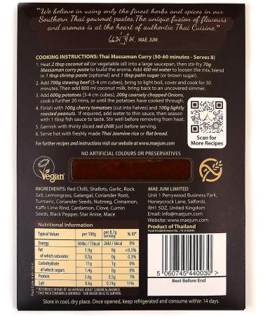 Mae Jum Massaman Curry Paste 70g | Great Taste Award Winner 2020 - Buy Online on SooperMarket.com