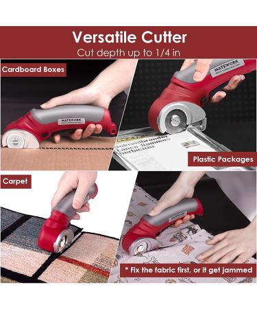 Matework Cordless Electric Scissors  4V Multi-Cutter with Suitcase  2000 mAh Cardboard Cutter with Self-sharpening Blade  Power Rotary Scissors for Carpet Leather - Buy Online on SooperMarket.com