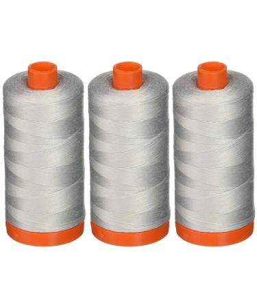 3-Pack - Aurifil 50WT - Dove, Solid - Mako Cotton Thread - 1422Yds Each