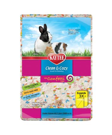 Kaytee Superpet Clean & Cozy litter for small pets such as mice racing mice rodents hamsters rabbits particularly absorbent paper litter 99.9% dust -free multi -colored confetti 49.2 liter confetti 49.2 liter