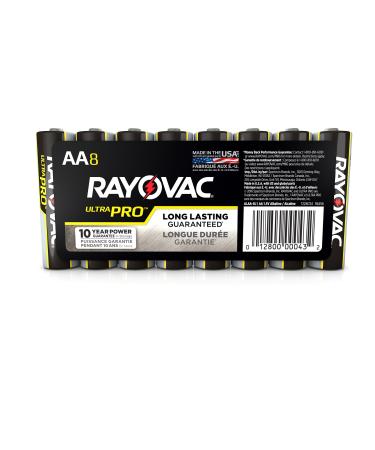 Rayovac Batteries ALAA8PK Alkaline Batteries Size AA (Pack of 8)