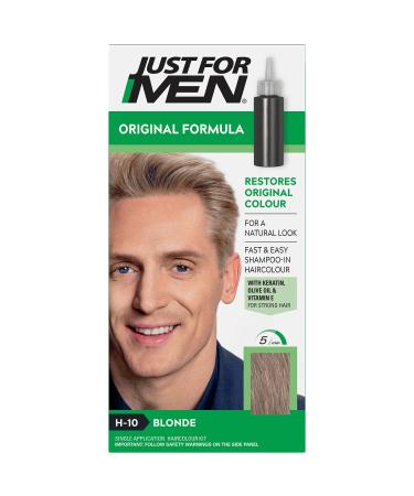 Just For Men Original Formula Blonde Hair Dye Targets Only The Grey Hairs Restoring The Original Colour For a Natural Look H10 H10 - Blonde 1 Count (Pack of 1)