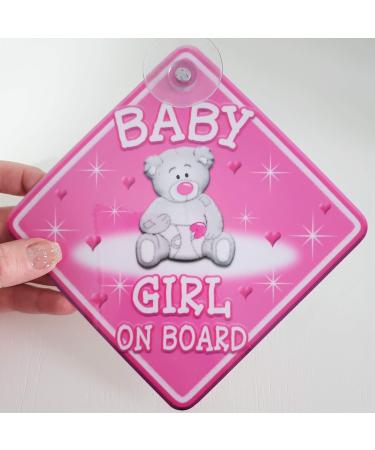 Teddy Cloud Baby Girl Non Personalised Novelty car Sign