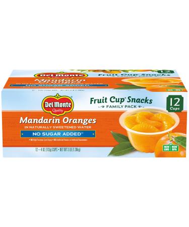 Del Monte, Mandarin Oranges No Sugar Add, 4 Ounce (Pack of 12)