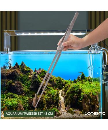 VORESTIC Aquarium Tools Extra Long Tweezers Set 48cm Reptile Feeding Tongs - Buy Online on SooperMarket.com