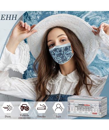 Individually Wrapped Cute Printed Disposable Face Masks for Adults - 50Pcs L-multicolor - Buy Online on SooperMarket.com