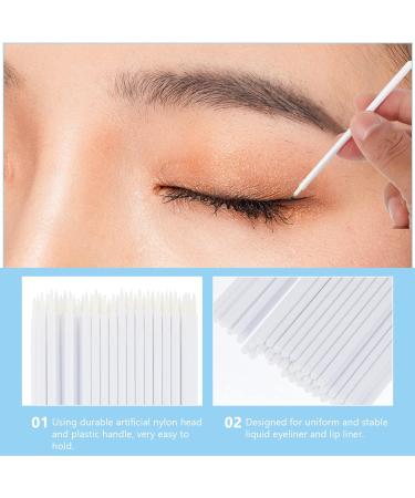 PLAFOPE 100pcs Disposable Eyeliner Brush Makeup Eyeliner Wand Cosmetic Eye Wands Make up Kit White 9x6.5cm White - Buy Online on SooperMarket.com
