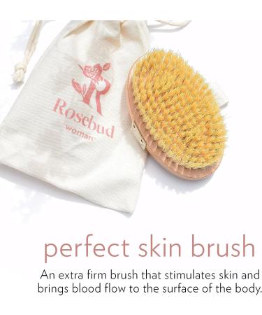 Rosebud Woman Perfect Skin Brush - Vegan, Sustainable Dry Brushing for Improved Circulation and Exfoliation (1Ct) - Buy Online on SooperMarket.com