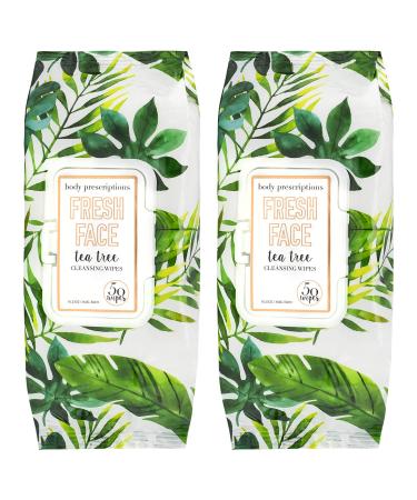Body Prescriptions Makeup Remover Wipes Bulk Pack of 2, 100 Facial Cleaning Cloths Removes Makeup Mascara Dirt and Oil, Flip Top 50 Count (Pack of 2)