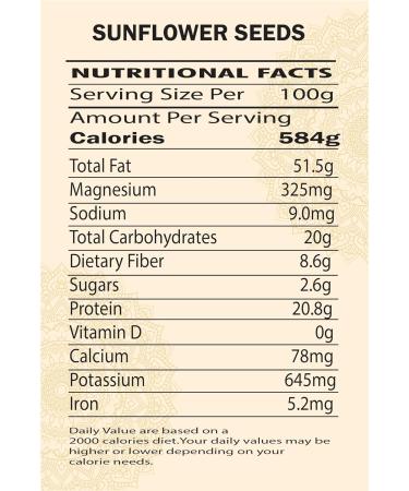 Sunflower Seeds (400G/ 14.11oz) | Source of Protein Fiber Essential Vitamins & Minerals | GMO Free | Vegan | No Additives | 100% Natural | Supplier in Zip Sealed Reusable Bag - Buy Online on SooperMarket.com