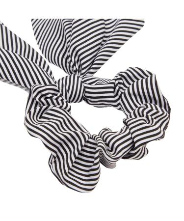 Chiffon Scarf Hair Scrunchies 14 Pack - 7 Striped 7 Solid - Women's Stylist Accessories - Buy Online on SooperMarket.com