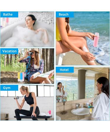 Vexillic 16-Piece Silicone Travel Bottles Set - 90ml BPA-Free Bottles for Shampoo Cream & Shower Gel - Perfect for International Travel - Buy Online on SooperMarket.com