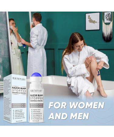 ESTETIST Razor Bump Stopper Solution with Salicylic Acid & Glycolic Acid - Ingrown Hair Treatment for Face, Neck, Bikini, Legs, Underarms - After Shave Serum for Men & Women - Buy Online on SooperMarket.com
