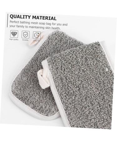 Baluue 5pcs Flip Soap Foam Net Soap Bath Accessory Net Foam Soap Cotton Linen Khaki - Buy Online on SooperMarket.com