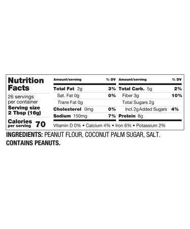 PBfit All-Natural Peanut Butter Powder - 15 oz | Made from Real Roasted Peanuts, Low Fat, High Protein | Natural Ingredients - Buy Online on SooperMarket.com
