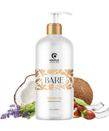 Bare Luxury Shaving Oil for Women - Lavender Shave Oil for Women for Legs Face Underarms and Pubic Hair & Skin - Silky Smooth Body Oil for Women's Shaving & Dermaplaning - Safe for Intimate Areas